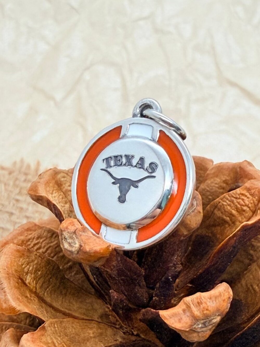 James Avery Texas Longhorns Enamel School Spirit Charm Sterling Silver